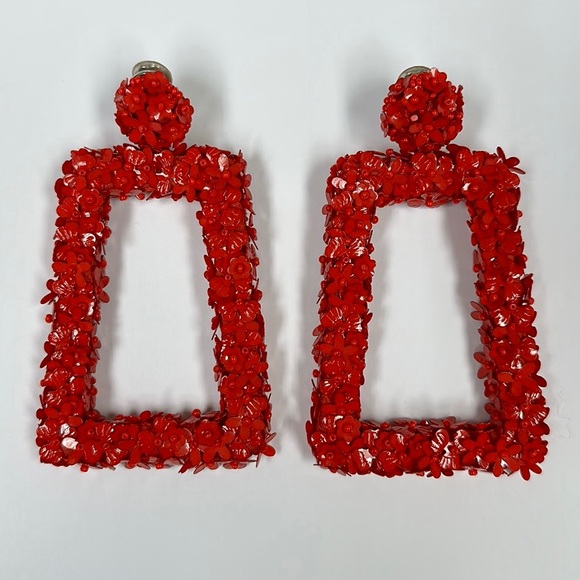 Sachin + Babi Red Fleur Dusk Earrings - Picture 5 of 10
